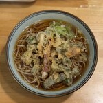 福そば - 長ねぎとゲソのかき揚げそば