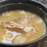 南房総 やまと寿司 - いつもおばちゃんが少しヨレヨレしながら運んでくれるみそ汁に味わいがある^_^