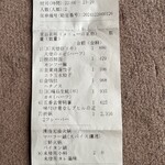 海底撈火鍋 横浜駅前店 - レシート