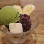 北斎茶房 - ミニ大納言あんみつセット