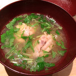 くろぎ - 【14年5月】徳島産阿波尾鶏と新玉葱のお椀　