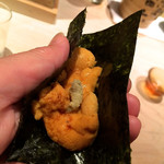 くろぎ - 【14年5月】雲丹の手巻き鮨　