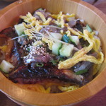 平塚漁港の食堂 - 鯵のひつまぶしのアップ。