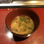 鉄板焼 楓 - なめこのお味噌汁