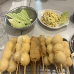 串カツ田中 - お餅、牛肉、うずら