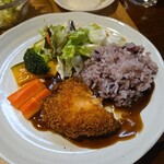 キッチン ブルー グローブ - 再びワンプレート