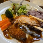 キッチン ブルー グローブ - 分厚いカツレツ