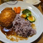 キッチン ブルー グローブ - ワンプレートにします