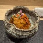 鮨 まるふく - いくらの醤油漬け&バフン雲丹