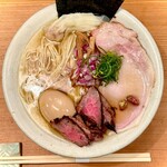 Homemade Ramen 麦苗 - 塩いりこらあ¥1300特上TP¥700＋和牛チャーシュー¥400