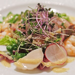 ＴＳＵＫＩＭＩＳＯ - ランチコース 3500円 の海鮮のシーザーサラダ風