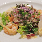 ＴＳＵＫＩＭＩＳＯ - ランチコース 3500円 の海鮮のシーザーサラダ風