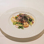 ＴＳＵＫＩＭＩＳＯ - ランチコース 3500円 の海鮮のシーザーサラダ風