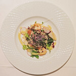 ＴＳＵＫＩＭＩＳＯ - ランチコース 3500円 の海鮮のシーザーサラダ風