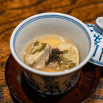 肉割烹 上 - 牡蠣の茶碗蒸し