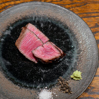 肉割烹 上 - ステーキ ヒレ　カイノミ 山葵　ゲランド塩　生胡椒