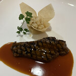 ルヴェール - ◉ 和牛フィレ肉のグリル焼きマデラ酒ソース
      　ポルチーニ茸のリゾット添え
      　☘️ 歯が要らないほど柔らかい肉でした‼️
      　☘️ ポルチーニ茸の香りが凄く楽しめました♪