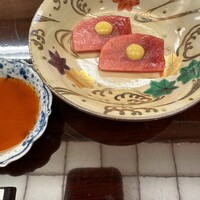 露庵 菊乃井 木屋町店 - 鮪トロ　黄身醤油