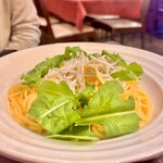 スピガ - しらすとルッコラの明太子スパゲッティ