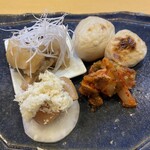 味乃しゅうか - あんこうポン酢　タチカマ　自家製チャンジャ　味噌たらこ