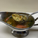 かれーの店 うどん  - オイスターオーシャン、ご飯大盛り、チーズ、スパイシーひき肉、焼とまと