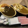 博多カレー研究所 博多とんこつあごだしカレー - 左：博多とんこつ黒カツカレー１３６０円・大盛り２００円　右：あごだしカレー９８０円（ゴボウ天２８０円）