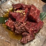 焼肉ホルモン酒場 陽真 - ハラミの角切りサッパリしてます
