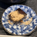 おひつ膳 田んぼ - デザートの黒糖ゼリー