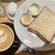 COFFEE VALLEY - 料理写真:カプチーノ（610円）・Valley Toast バレートースト（450円）