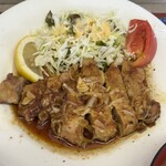 食堂 愛津屋 - 豚ステーキライス（1200円）