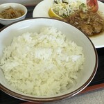 食堂 愛津屋 - 豚ステーキライス（1200円）