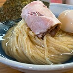 元祖佐賀つけ麺 孤虎 - 昆布水に浸ったツルモチ自家製麺