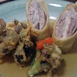 高はし - モッツアレラとまぐろの揚げ出し650円