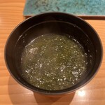 くら竹 - アオサの味噌汁