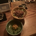 立呑み 浅草 洒落者 - すき焼きTKG