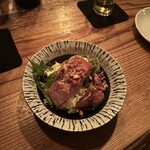 立呑み 浅草 洒落者 - 鴨のポテサラ