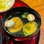 炭焼うな富士 - 蛤のお吸い物