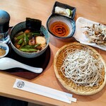 江戸そば マルノ - つけそば 生粉打ち＋ごぼう天