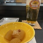 たつみ寿司 岩田屋店 - 定番の突出し“数の子”。出汁は気持ち甘口ですかね。しかし薄口で美味いです！まだまだお正月ですな。