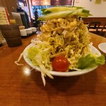 ホワイト餃子 - 棒棒鶏サラダは本日なんと半額