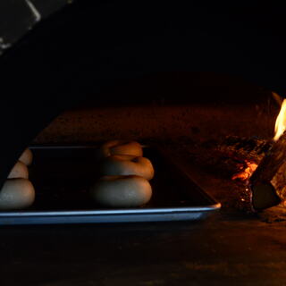 목재 화덕 베이글