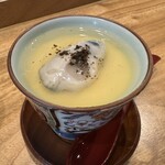 食堂 しおとさけ - 本日の茶碗蒸し(牡蠣、梅干し、チーズ)