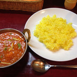 Dhipu Jothi - エビカレー  ご飯少なめにしてもらいました^ ^