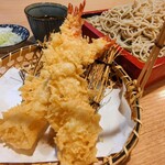 上むら - 大海老天ぷら蕎麦（冷）