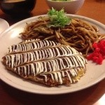 うまいもんや - ランチ お好み焼きセット。