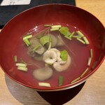 酒屋 彌三郎 - 能登ガキと白子のお吸い物