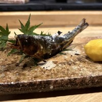 浅草じゅうろく - 中津川の天然鮎の炭火焼き（おまかせコースの一品）2024.9