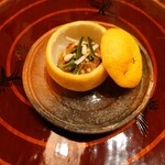 是しん - 強肴(かぼすとあん肝)