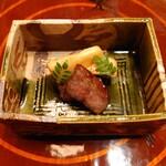 是しん - 焼き物(ラムヒレとたけのこの炊合せ)