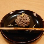 是しん - 甘味(和菓子(山の芋と黒豆の和菓子))